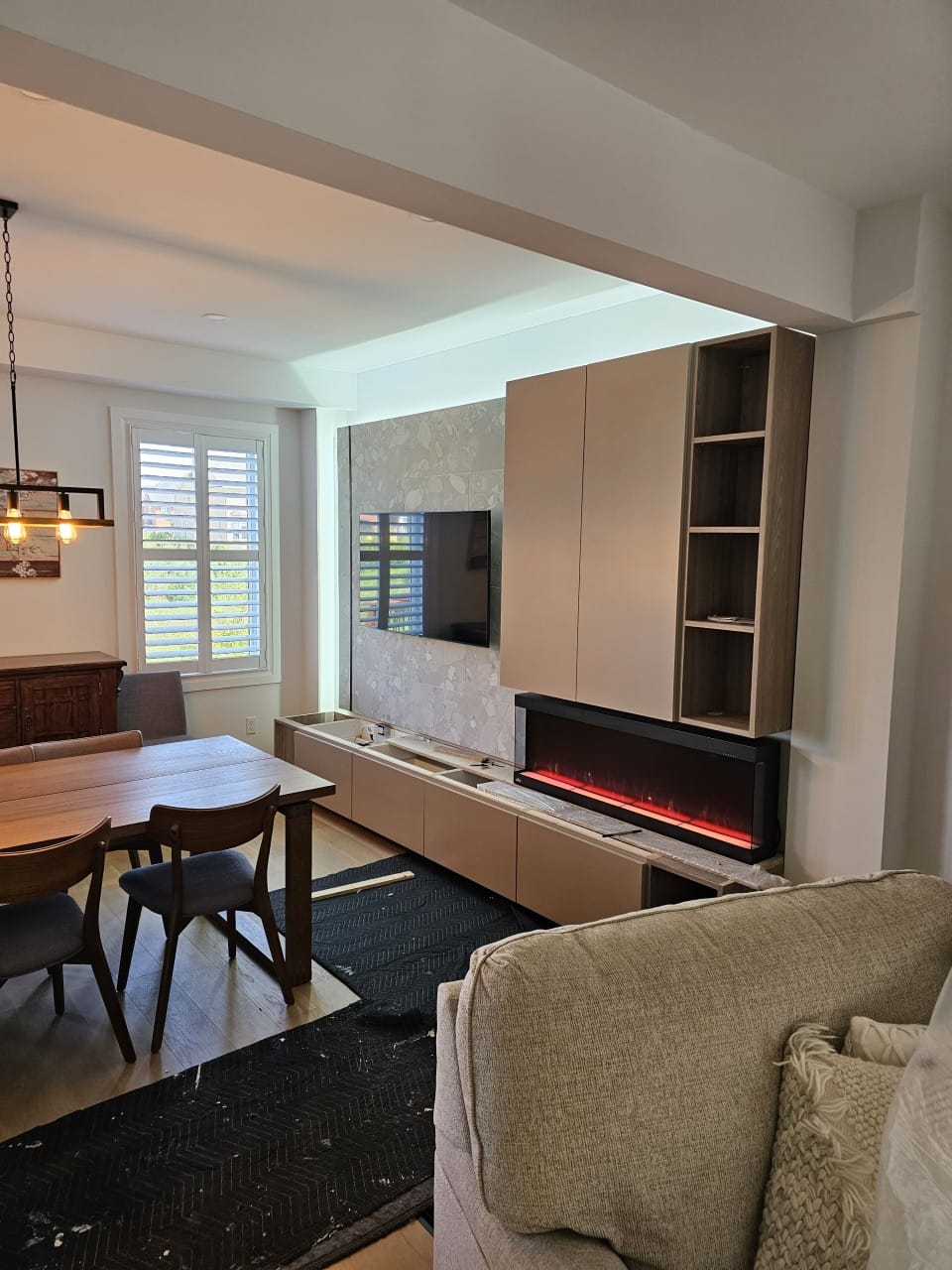 Main Floor Renovation — Living and dining area