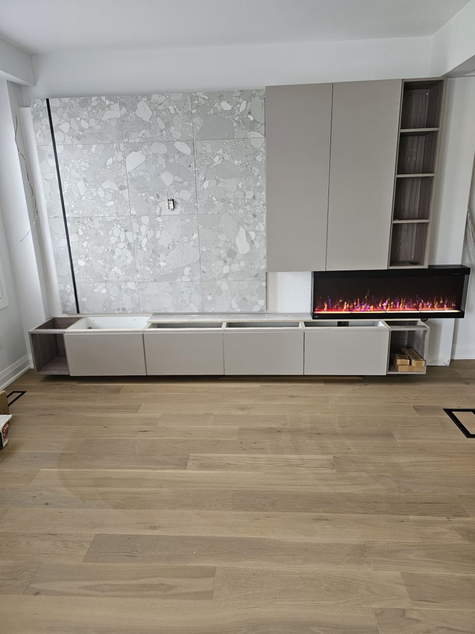 Main Floor Renovation — Fireplace and built-in cabinetry