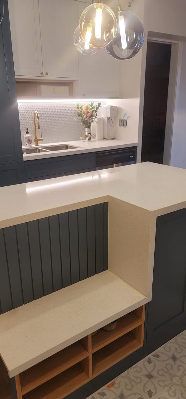 Moving Walls — Vanity and illuminated mirror